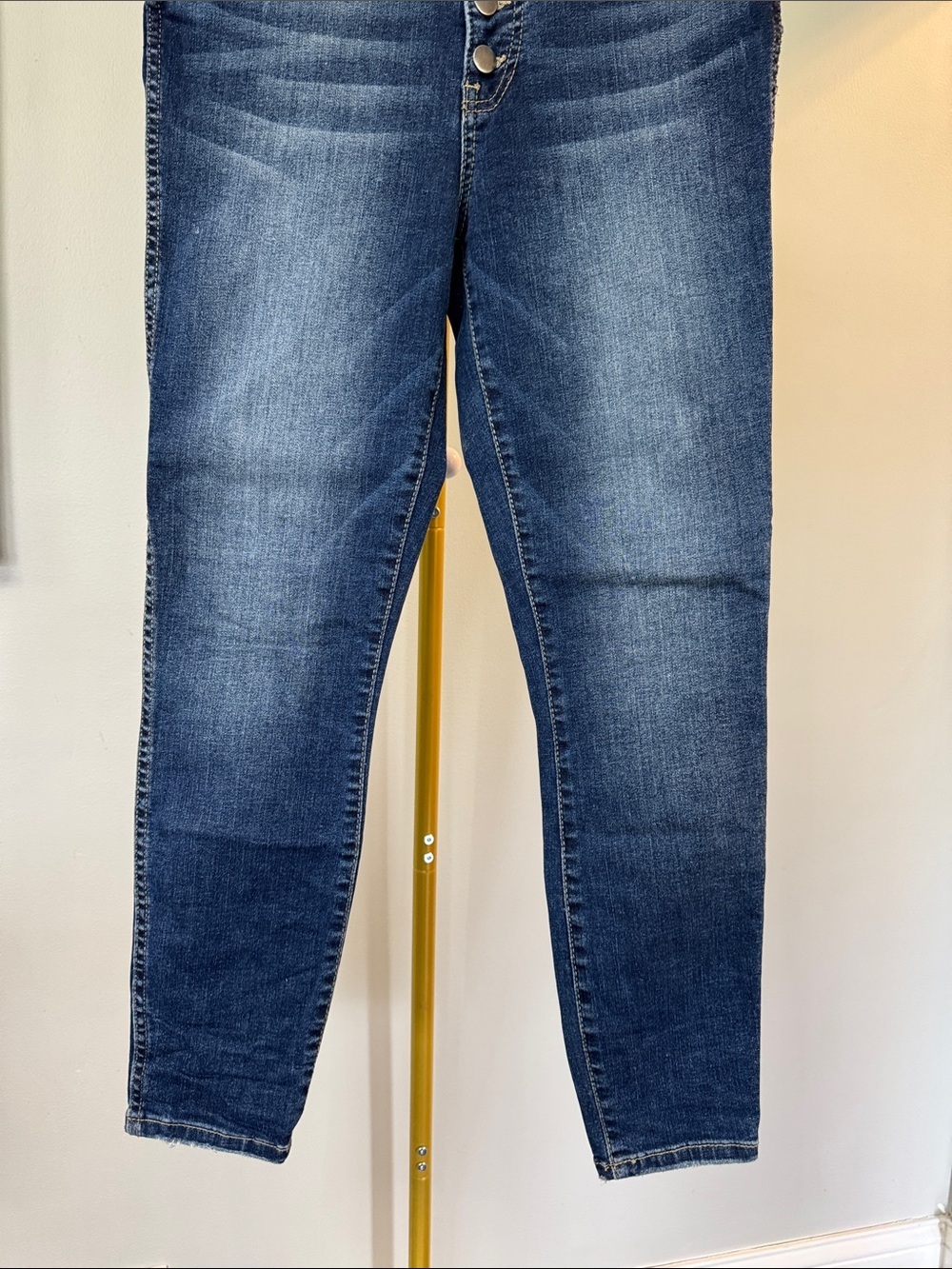 Kut from the Kloth Dark Wash High-Rise Button-Fly Skinny ankle Jeans 6 - Picture 4 of 12